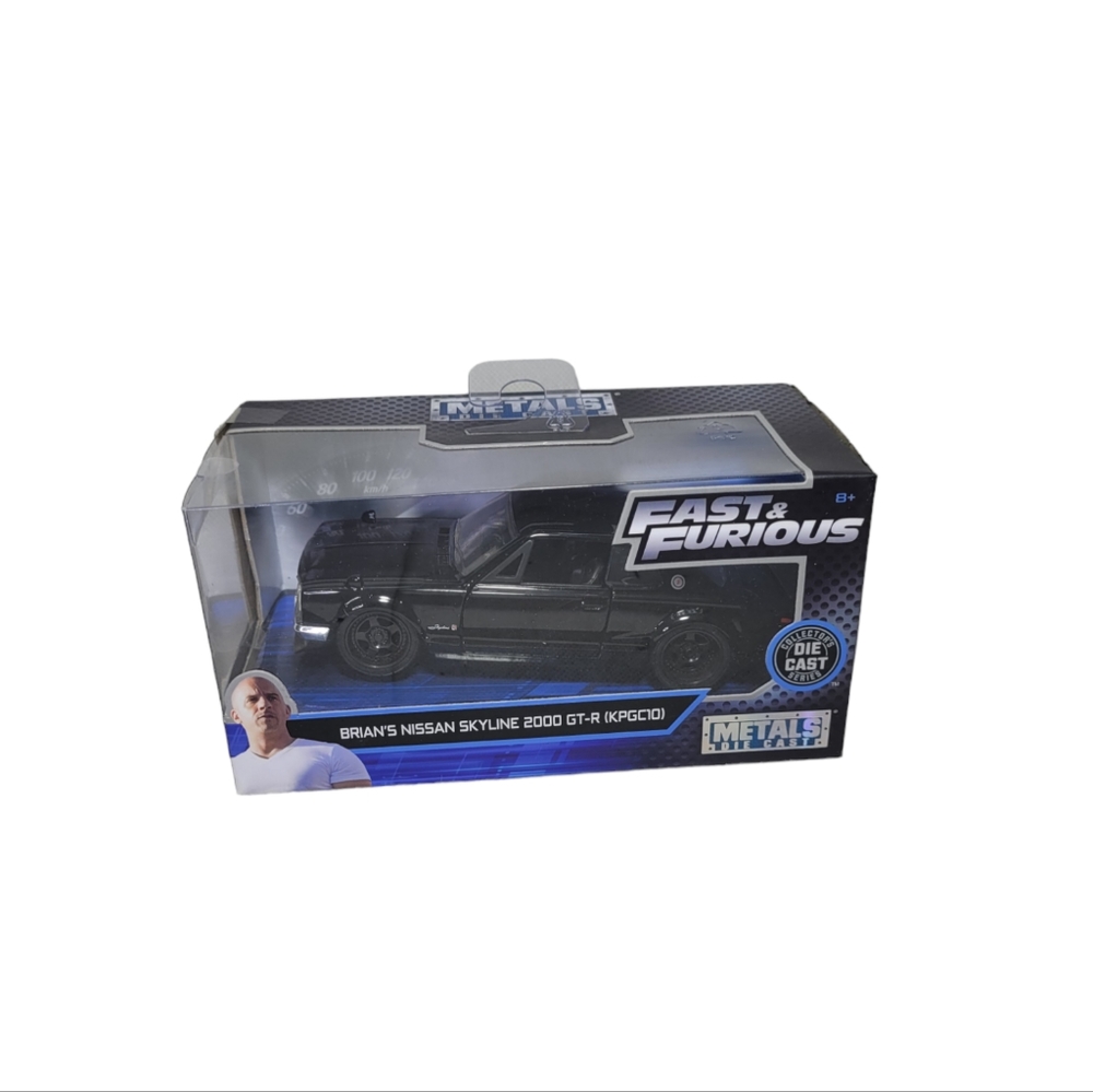 Jada 1:32 Fast & Furious Brian’s Nissan Skyline 2000 GT-R Die-Cast Black New